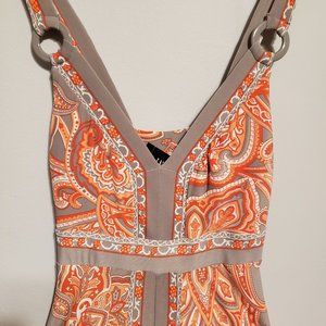 Brand new never orange INC high low maxi dress in large.